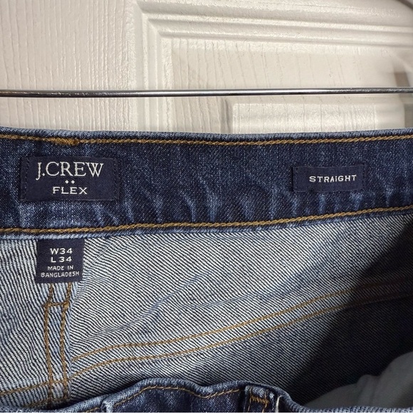 J. Crew Flex Men's Straight Blue Jeans 34W 34L GUC - Picture 4 of 5